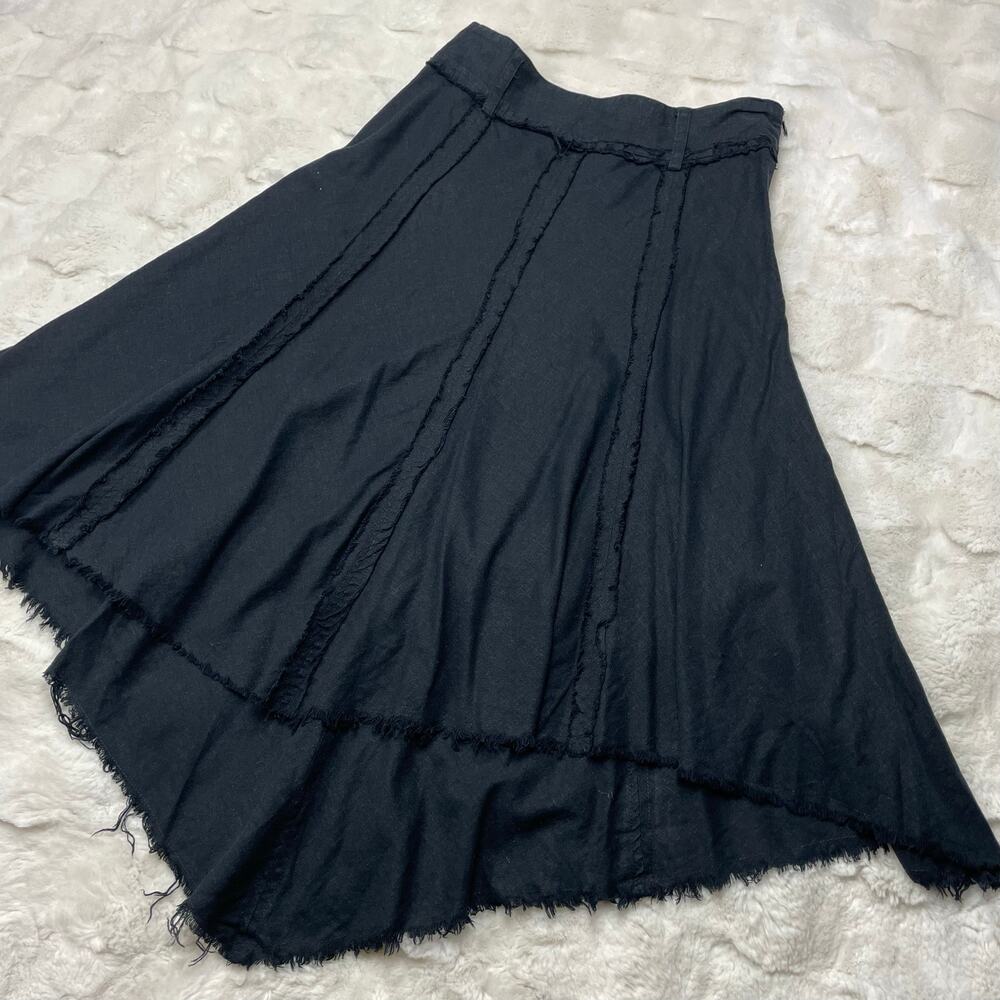 🔥 Guess Linen Rayon Frayed Asymmetrical Skirt Boho Gothic Steampunk Fairycore